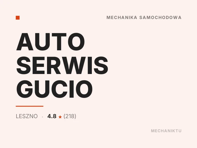 AUTO SERWIS GUCIO Diagnostyka komputerowa OBD Leszno
