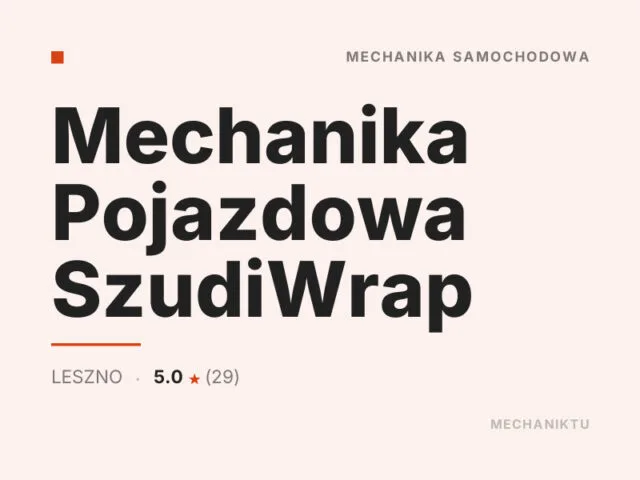 Mechanika Pojazdowa SzudiWrap