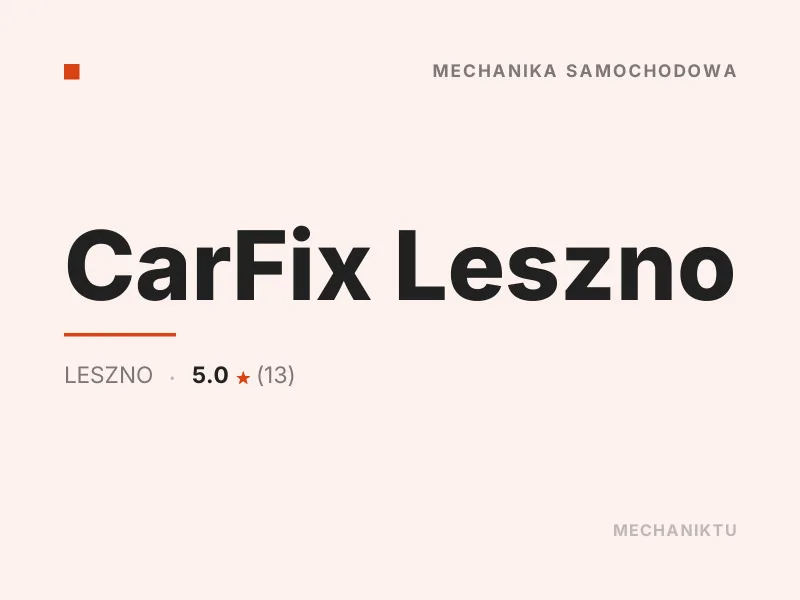 CarFix Leszno Diagnostyka komputerowa OBD Leszno
