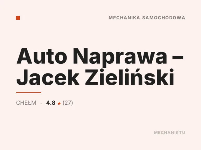 Auto Naprawa – Jacek Zieliński
