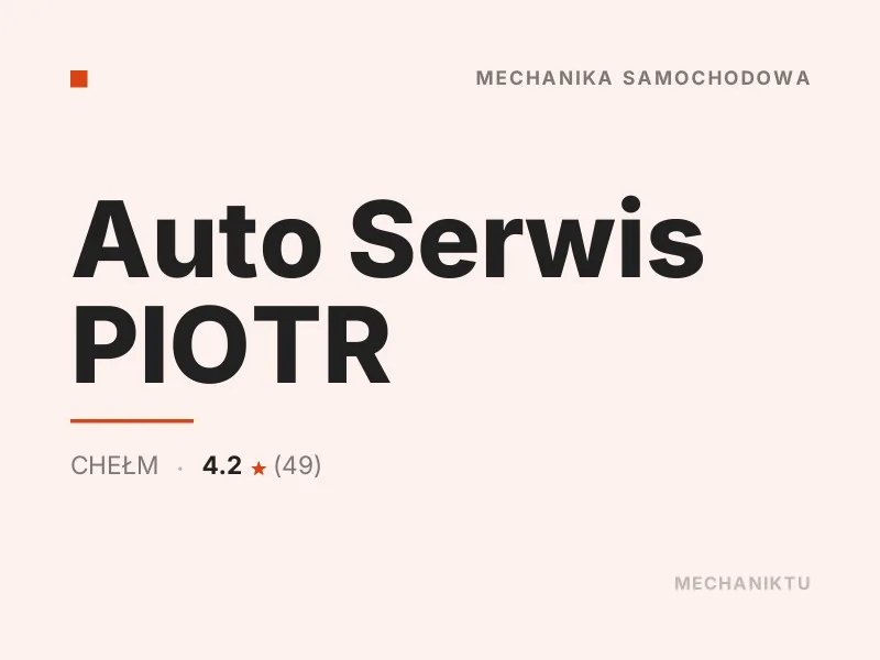 Auto Serwis PIOTR Diagnostyka komputerowa OBD Chełm