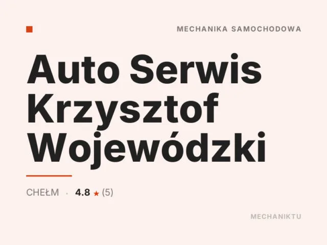 Auto Serwis Krzysztof Wojewódzki