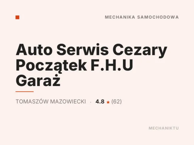 Auto Serwis Cezary Początek F.H.U Garaż