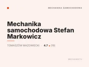 Mechanika samochodowa Stefan Markowicz