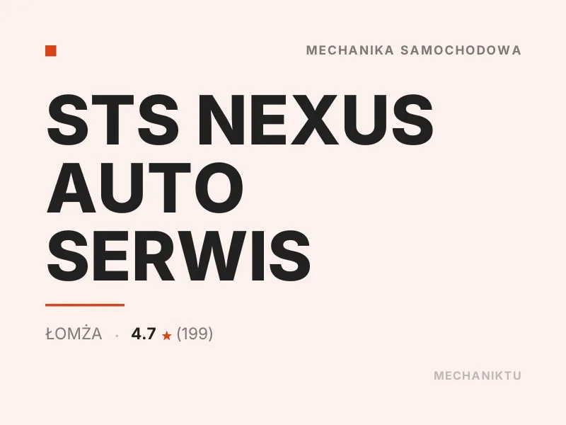 STS NEXUS AUTO SERWIS diagnostyka komputerowa OBD Łomża