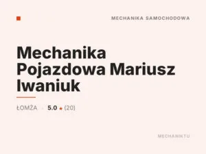Mechanika Pojazdowa Mariusz Iwaniuk