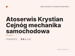Atoserwis Krystian Cejnóg mechanika samochodowa