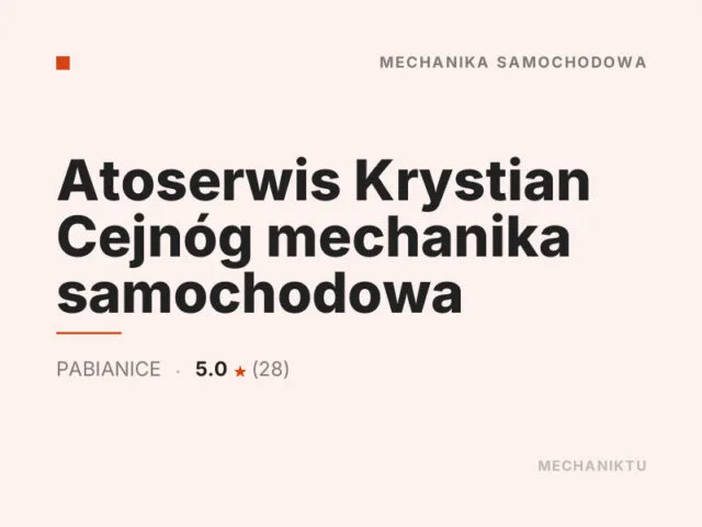 Atoserwis Krystian Cejnóg mechanika samochodowa