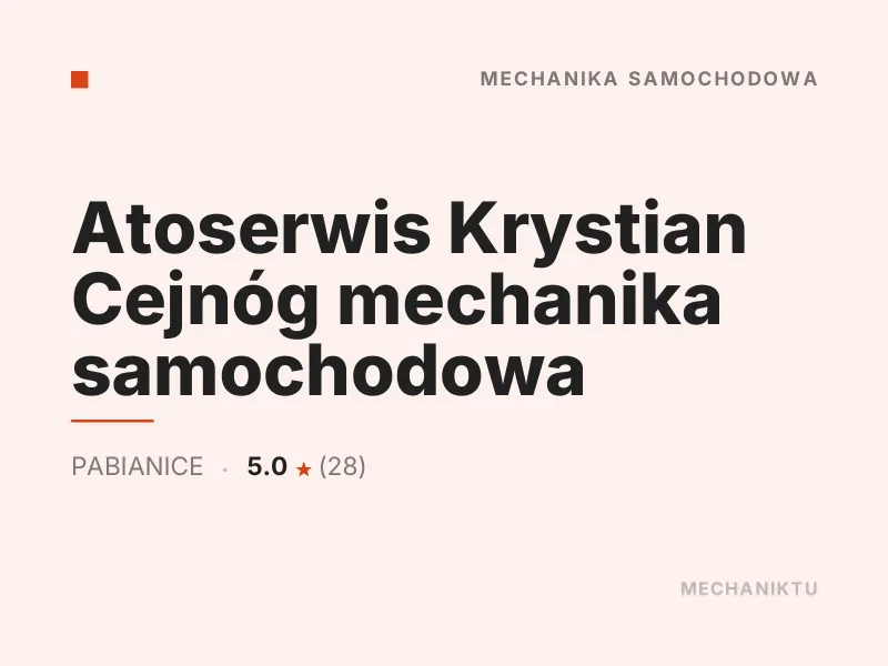 Atoserwis Krystian Cejnóg mechanika samochodowa Diagnostyka komputerowa OBD Pabianice