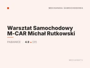 Warsztat Samochodowy M-CAR Michał Rutkowski