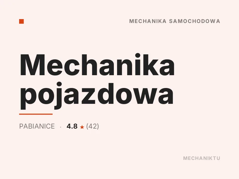 Mechanika pojazdowa Diagnostyka komputerowa OBD Pabianice