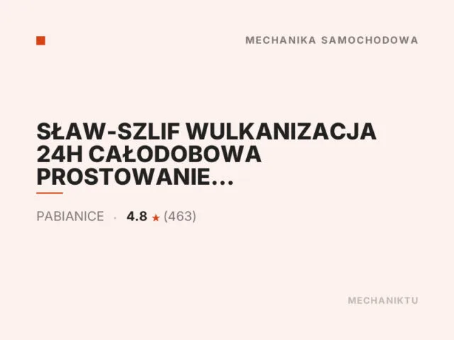 SŁAW-SZLIF WULKANIZACJA 24H CAŁODOBOWA PROSTOWANIE FELG SERWIS KLIMATYZACJI AKUMULATORY 24H Wulkanizacja motocyklowa