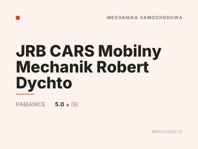 JRB CARS Mobilny Mechanik Robert Dychto