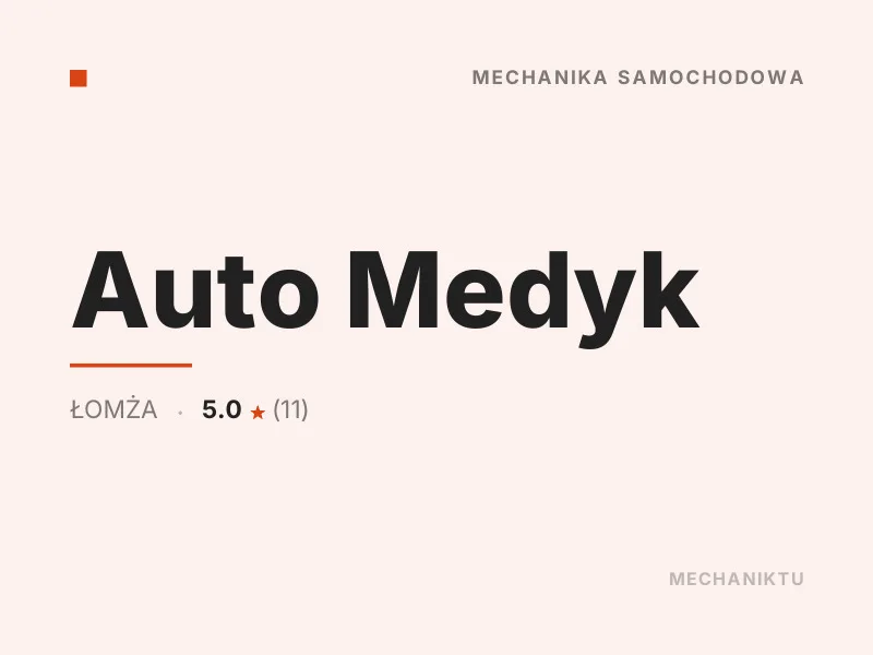 Auto Medyk Diagnostyka komputerowa OBD Łomża