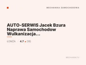 AUTO-SERWIS Jacek Bzura Naprawa Samochodow Wulkanizacja Klimatyzacja