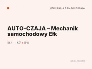 AUTO-CZAJA – Mechanik samochodowy Ełk