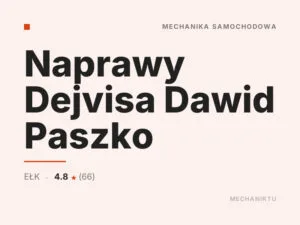 Naprawy Dejvisa Dawid Paszko