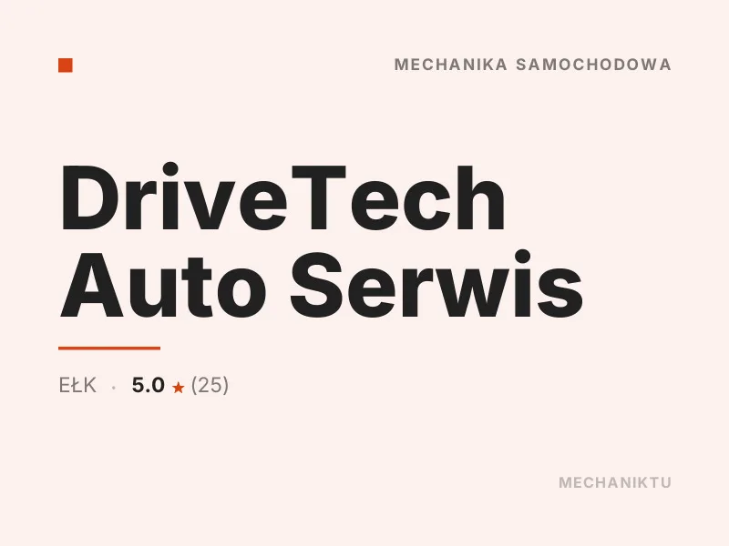 DriveTech Auto Serwis Diagnostyka komputerowa OBD Ełk