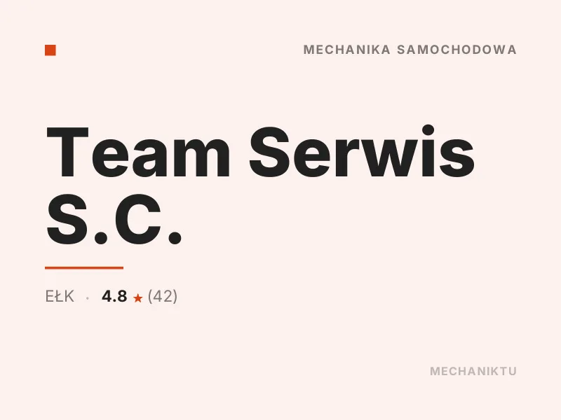 Team Serwis S.C. Diagnostyka komputerowa OBD Ełk