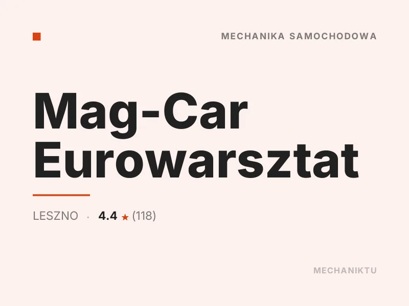 Mag-Car Eurowarsztat diagnostyka komputerowa OBD Leszno