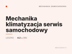 Mechanika klimatyzacja serwis samochodowy