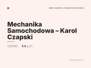 Mechanika Samochodowa – Karol Czapski