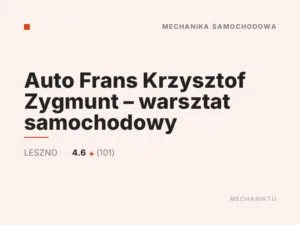 Auto Frans Krzysztof Zygmunt – warsztat samochodowy
