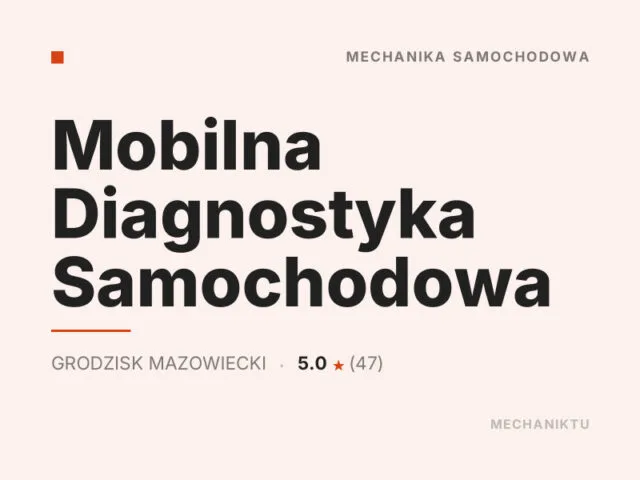 Mobilna Diagnostyka Samochodowa