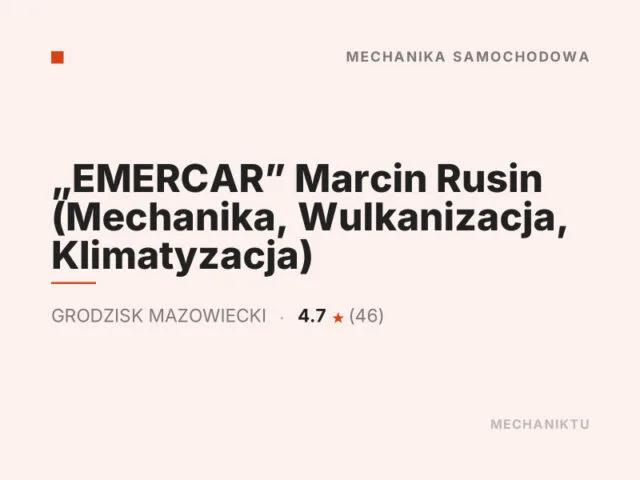„EMERCAR” Marcin Rusin (Mechanika, Wulkanizacja, Klimatyzacja)