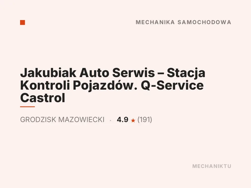 Jakubiak Auto Serwis Stacja Kontroli Pojazdów diagnostyka komputerowa OBD Grodzisk Mazowiecki