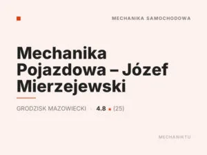 Mechanika Pojazdowa – Józef Mierzejewski