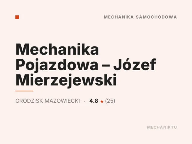 Mechanika Pojazdowa – Józef Mierzejewski
