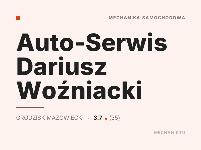 Auto-Serwis Dariusz Woźniacki diagnostyka komputerowa OBD Grodzisk Mazowiecki