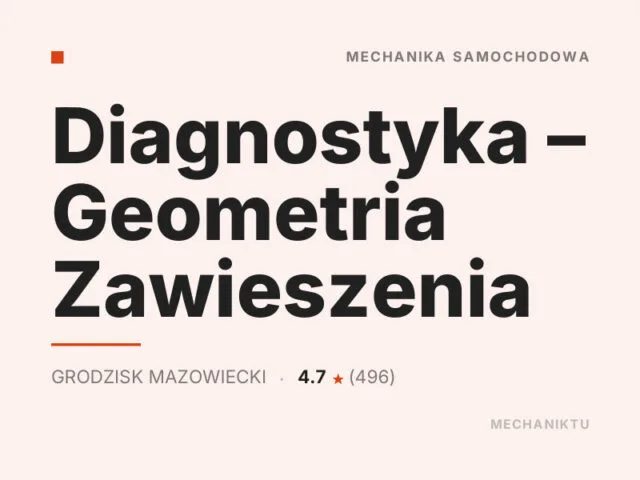 Diagnostyka – Geometria Zawieszenia