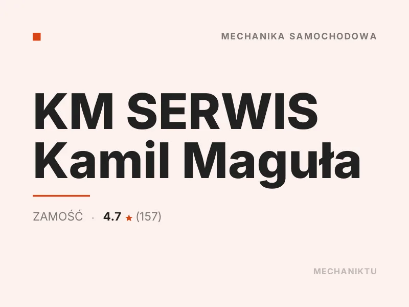 KM SERWIS Kamil Maguła diagnostyka komputerowa OBD Zamość