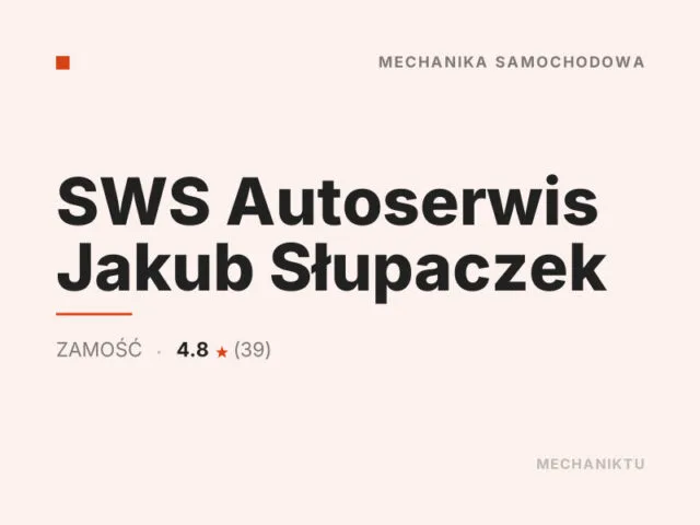 SWS Autoserwis Jakub Słupaczek