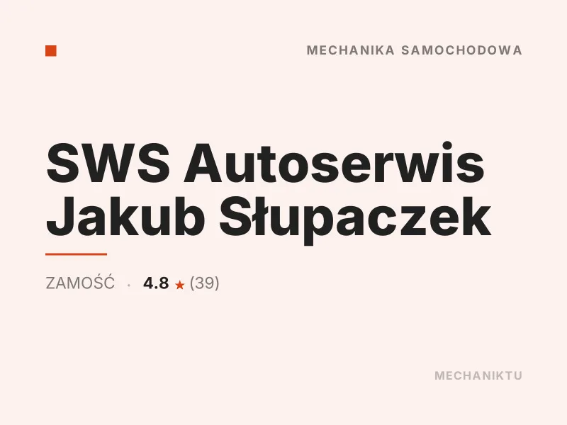 SWS Autoserwis Jakub Słupaczek Diagnostyka komputerowa OBD Zamość