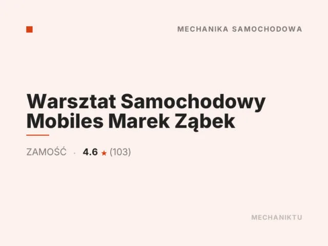 Warsztat Samochodowy Mobiles Marek Ząbek