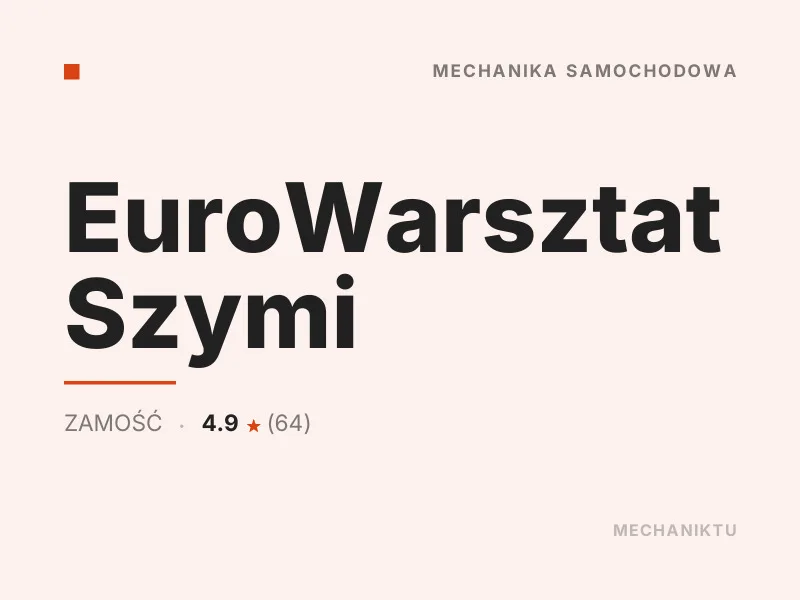 EuroWarsztat Szymi diagnostyka komputerowa OBD Zamość