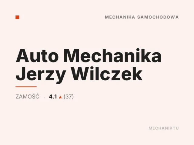 Auto Mechanika Jerzy Wilczek