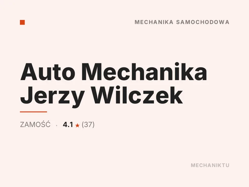Auto Mechanika Jerzy Wilczek Diagnostyka komputerowa OBD Zamość