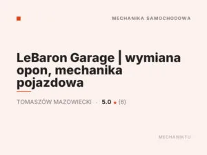 LeBaron Garage | wymiana opon, mechanika pojazdowa