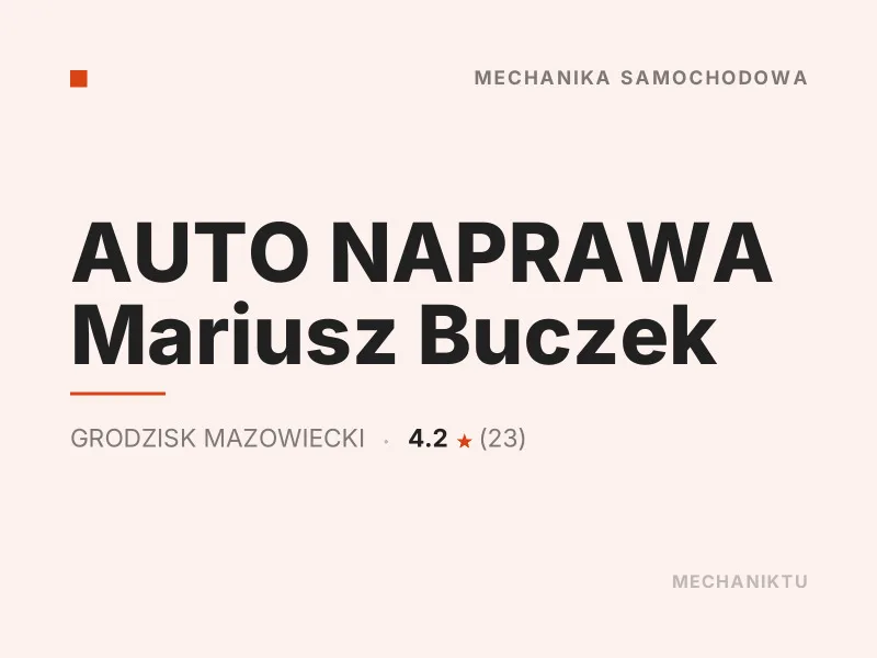 AUTO NAPRAWA Mariusz Buczek Diagnostyka komputerowa OBD Grodzisk Mazowiecki