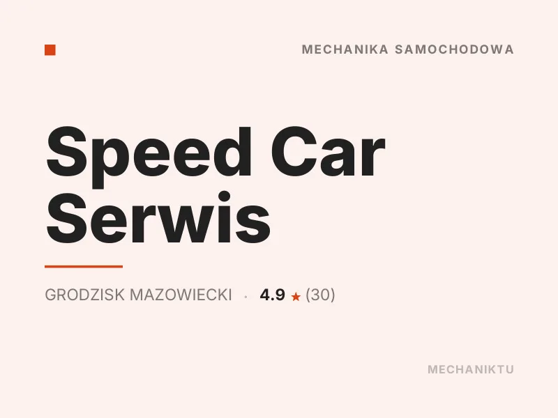 Speed Car Serwis Diagnostyka komputerowa OBD Grodzisk Mazowiecki