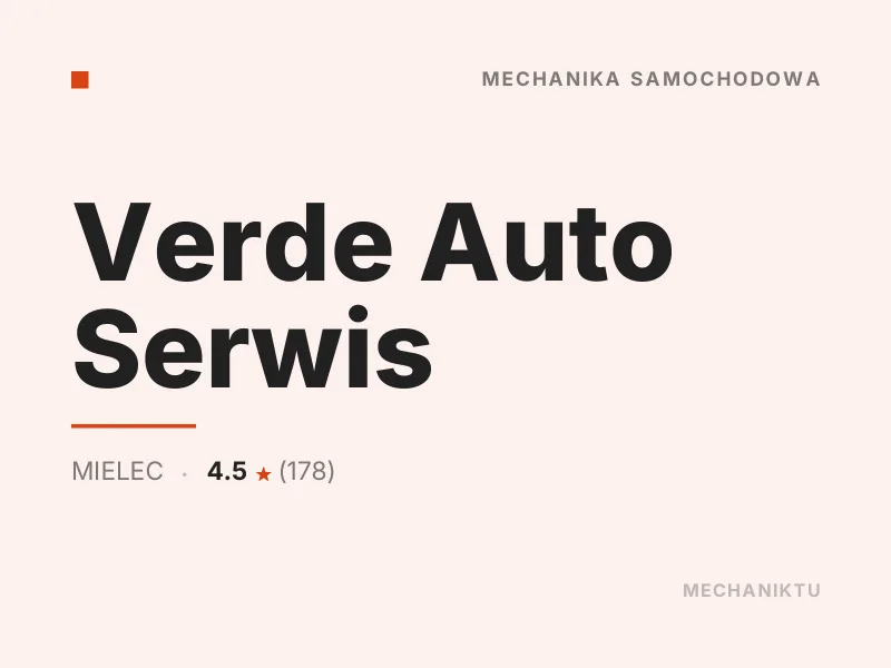 Verde Auto Serwis klimatyzacja samochodowa Mielec