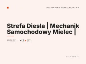 Strefa Diesla | Mechanik Samochodowy Mielec |