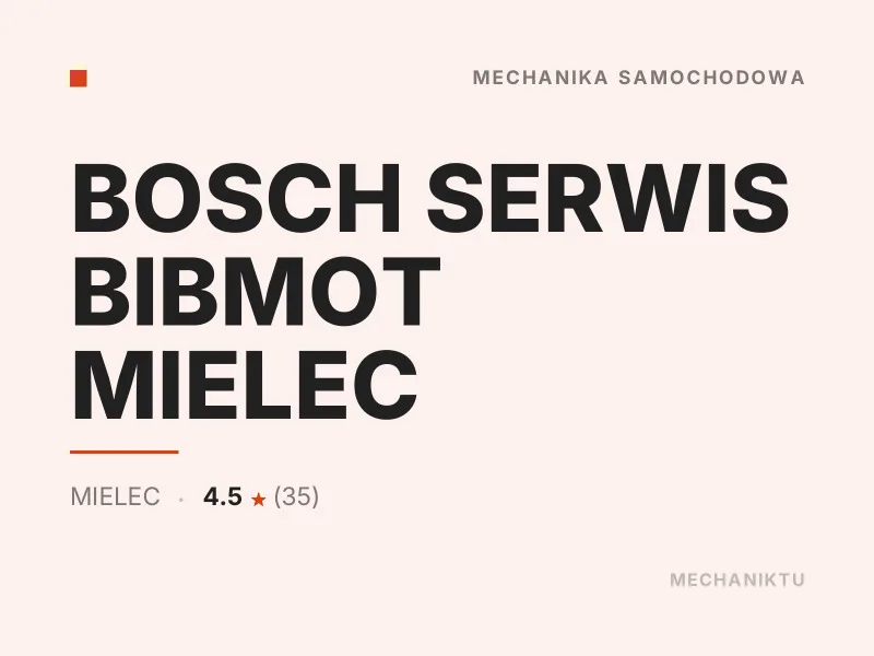BOSCH SERWIS BIBMOT Mielec Diagnostyka komputerowa OBD