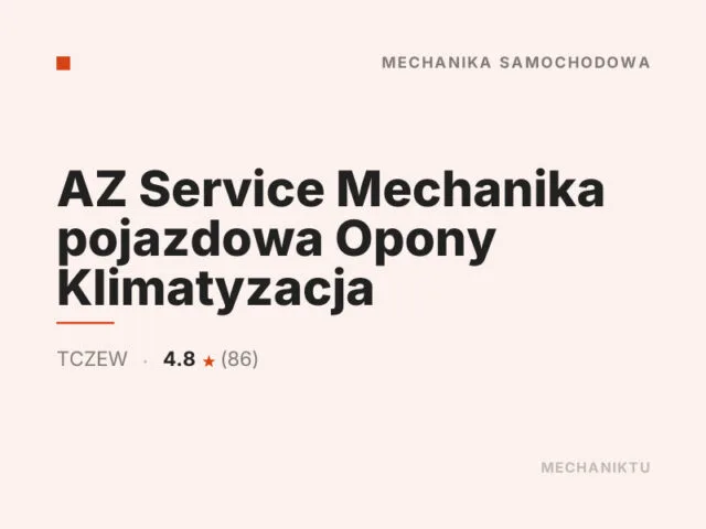AZ Service Mechanika pojazdowa Opony Klimatyzacja