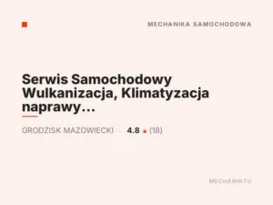 Serwis Samochodowy Wulkanizacja, Klimatyzacja naprawy bieżące