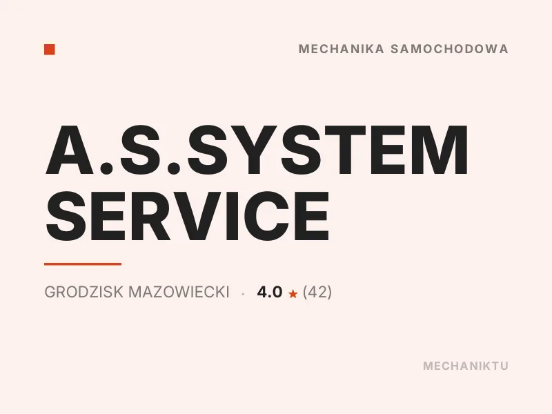 A.S.SYSTEM SERVICE Diagnostyka komputerowa OBD Grodzisk Mazowiecki